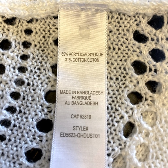 Rickis off white long open front cardigan and tank - Picture 9 of 12